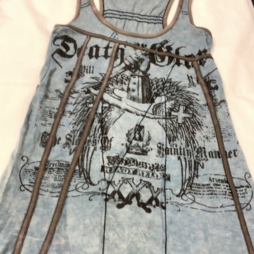 Salvage Sky Blue and Gray Tank - Picture 4 of 6